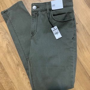 NWT Express Olive Green Jeggings 8R